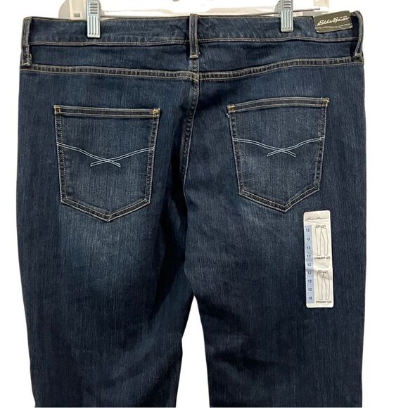 Eddie Bauer Dark Wash Straight leg Jean size 12/31 NWOT - Picture 7 of 15